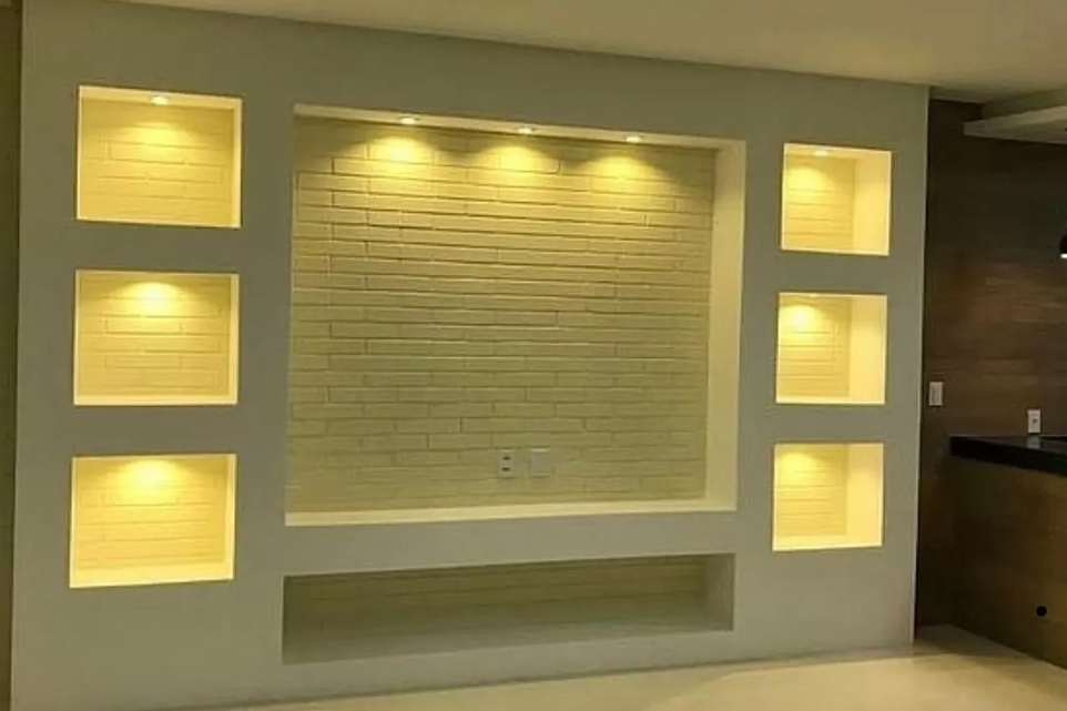 Dekoratif Alçıpan Tv Ünitesi Projesi